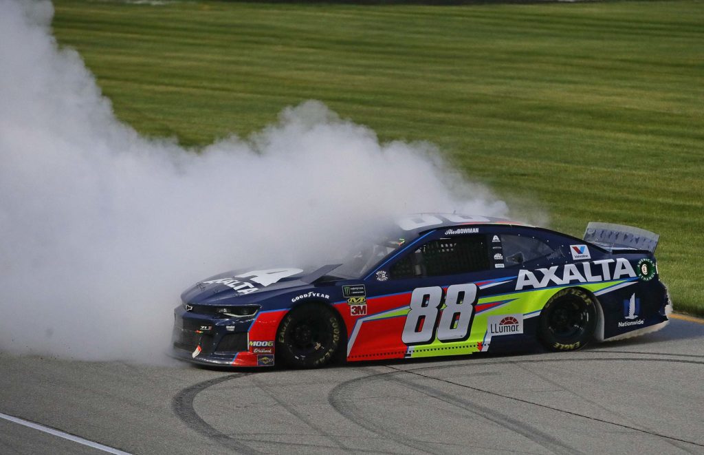 Alex Bowman wins the Camping World 400 at Chicagoland Speedway