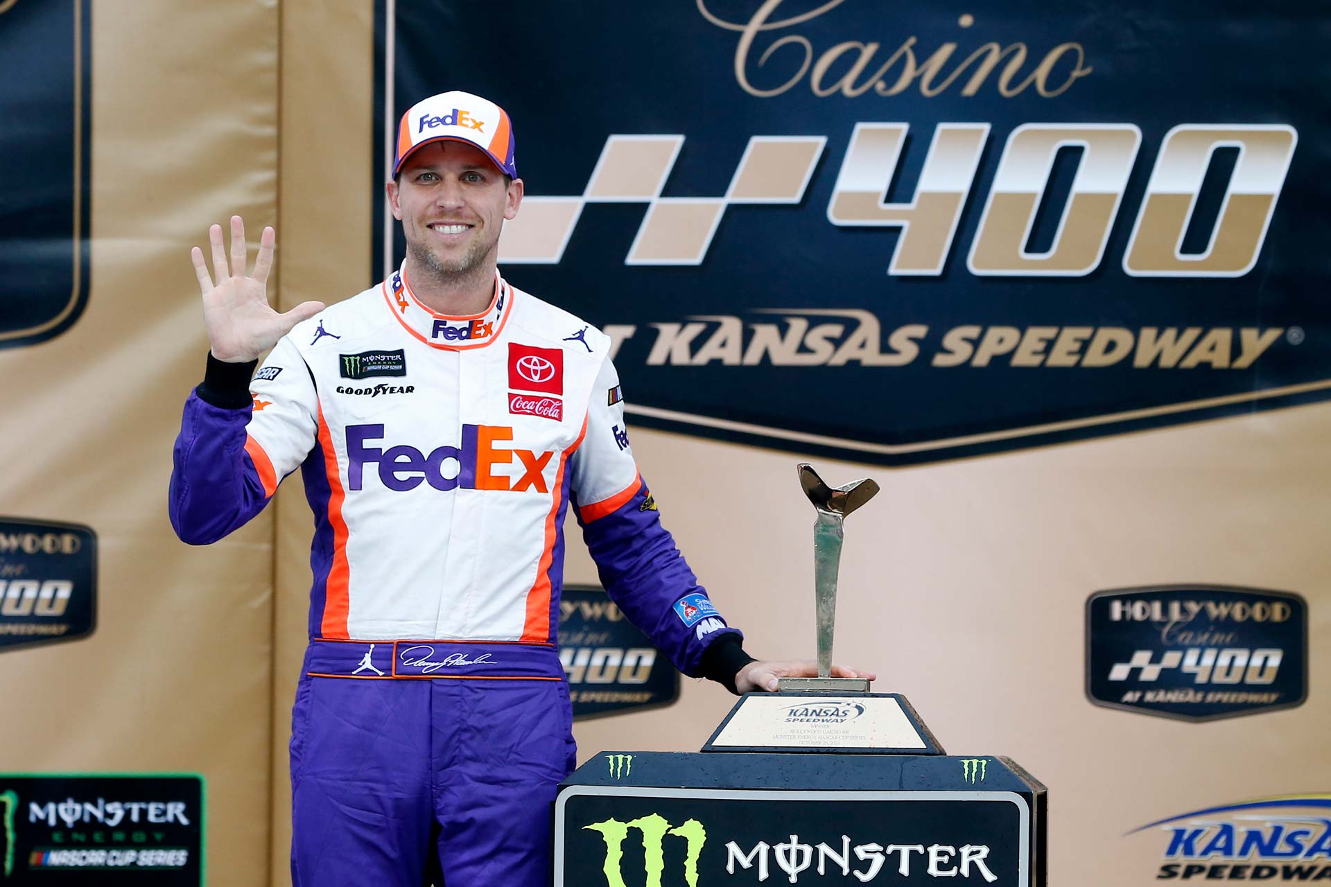 Hamlin Hangs on to Win Hollywood Casino 400 in Kansas  