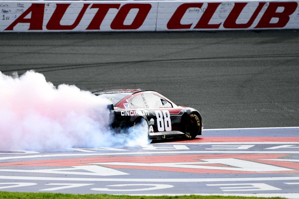 Bowman burns em' down after winning the Auto Club 400.